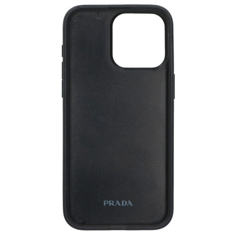 PRADA iPhone 15 Pro Max Triangle Logo Saffiano Case Pink
