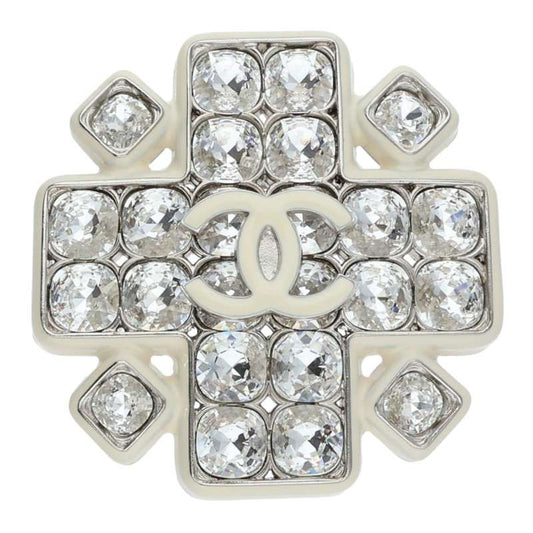 CHANEL Coco Mark Rhinestone Brooch Multi