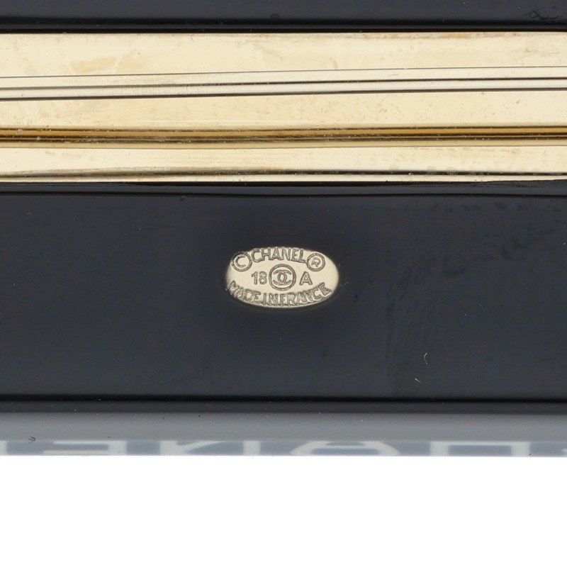 CHANEL Coco Mark Logo Ferry Motif Brooch Navy/Multi