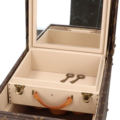 LOUISVUITTON M21828 Monogram Trunk Makeup Case Brown
