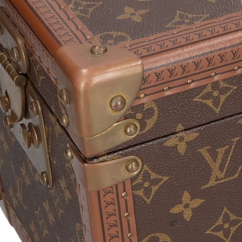 LOUISVUITTON M21828 Monogram Trunk Makeup Case Brown