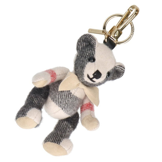 Burberry Check Bear Keychain Beige Size ONE SIZE