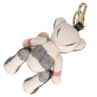 Burberry Check Bear Keychain Beige Size ONE SIZE