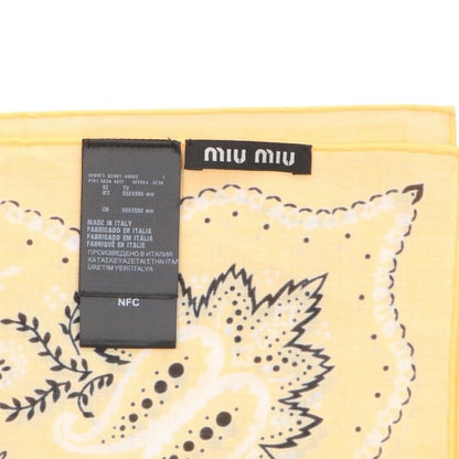 miumiu Paisley Logo Cotton Scarf ONE SIZE Size ONE SIZE