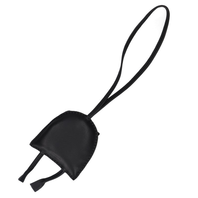 HERMES Petit H Owl Charm Agneau Leather Black Size ONE SIZE