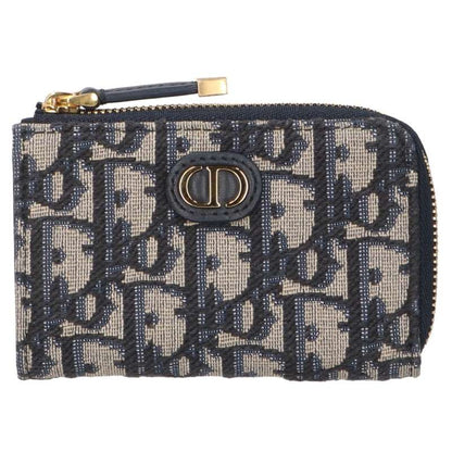 Christian Dior 30 Montaigne Oblique Jacquard Key Case Gray