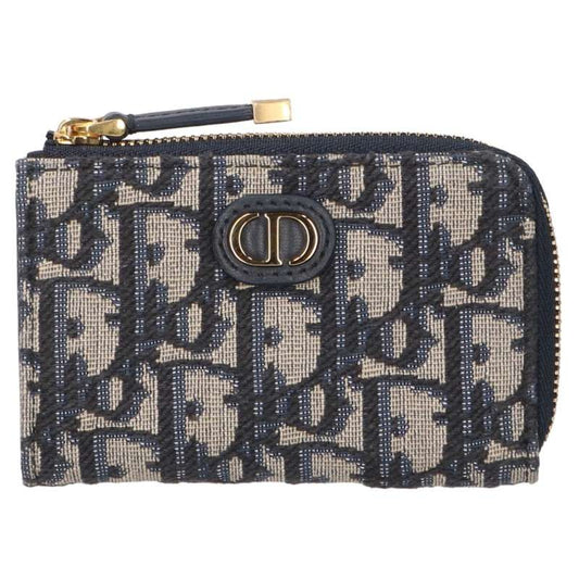 Christian Dior 30 Montaigne Oblique Jacquard Key Case Gray