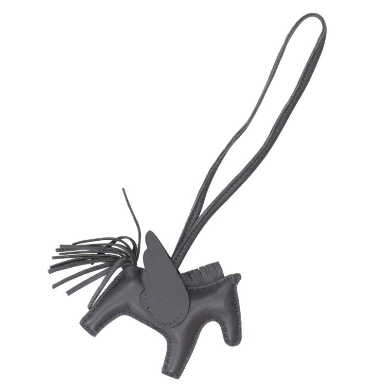 HERMES Rodeo Pegasus Agneau Milo Charm Gray Size PM