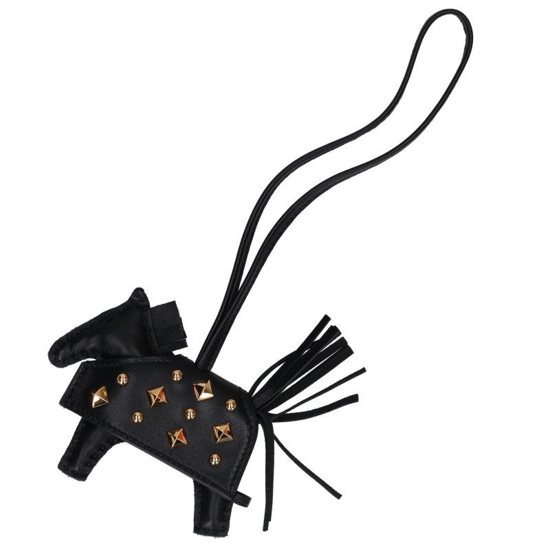 HERMES Agneau Milo Robeo Lock Stud Charm Size PM