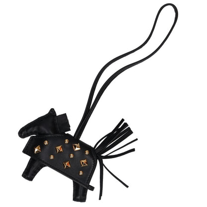 HERMES Agneau Milo Robeo Lock Stud Charm Size PM