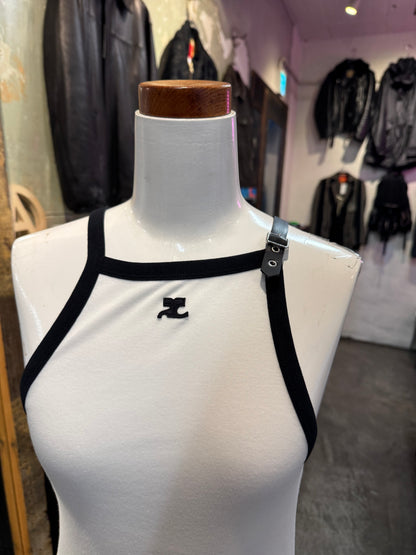 Courreges White Cotton T-Shirt Size XS