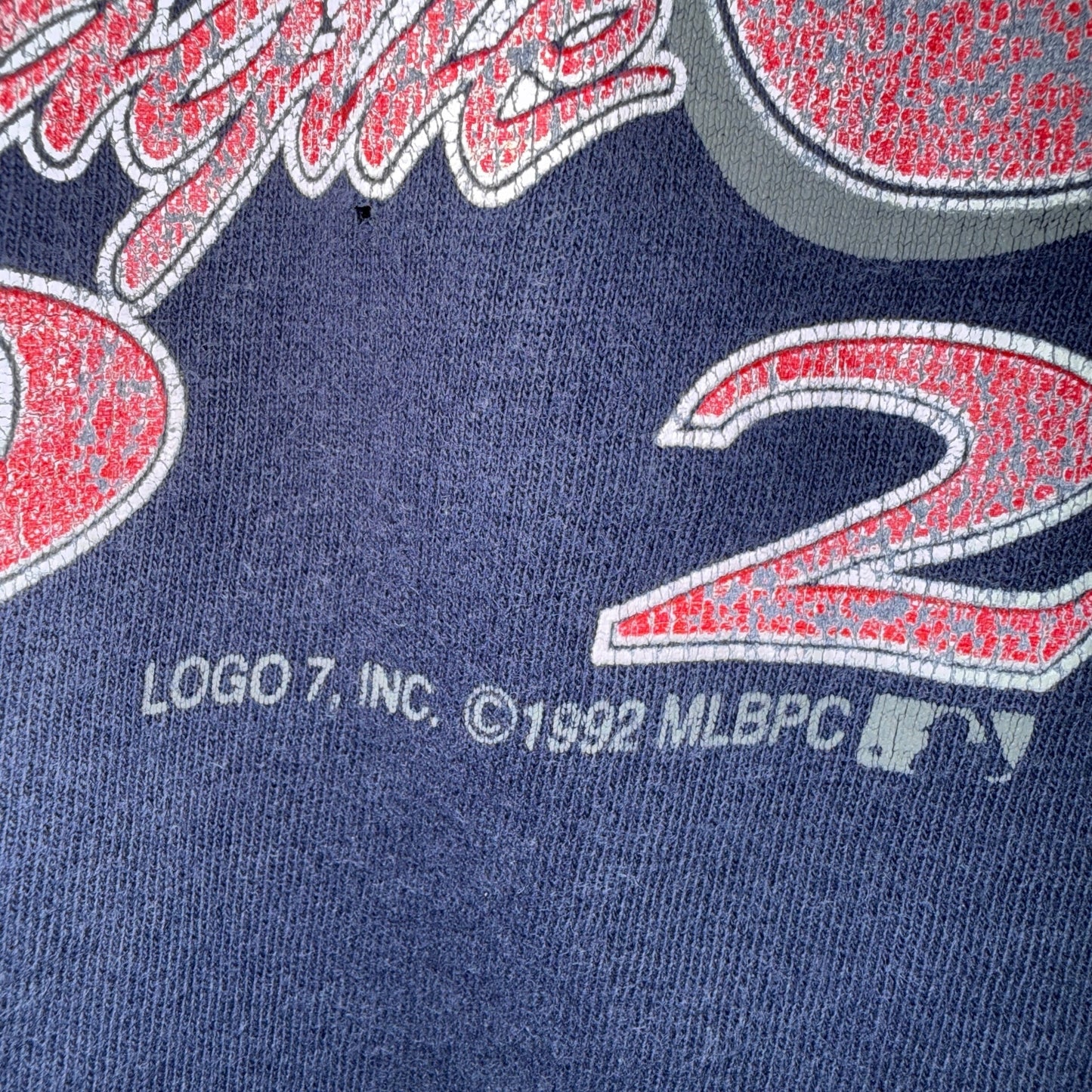 ATLANTA BRAVES 90s 1992NL Western Division Champions T-Shirt Size XL