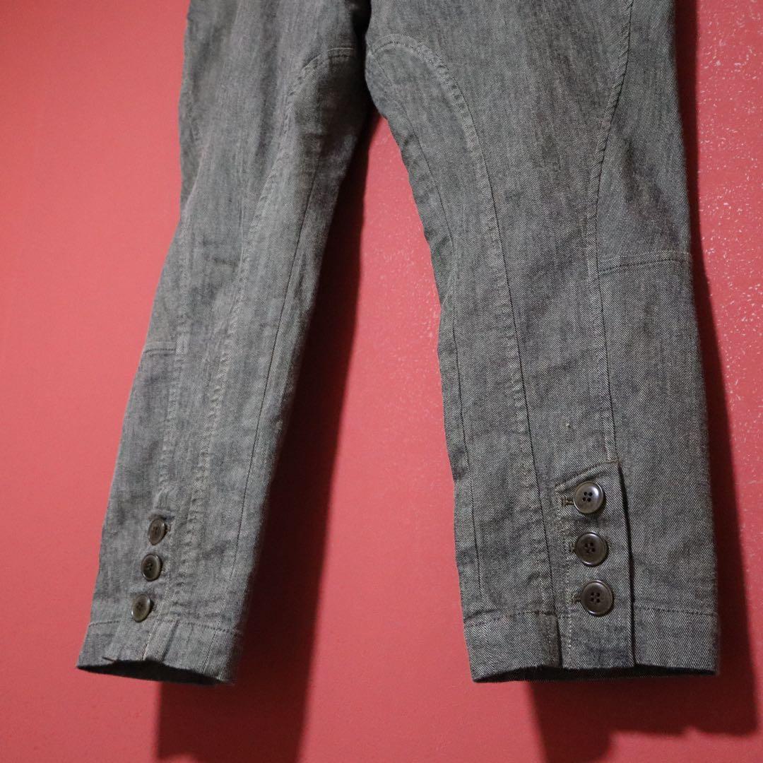Y's Gray Cotton Blend Cropped Jodhpur Pants Size 2