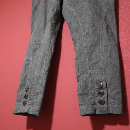 Y's Gray Cotton Blend Cropped Jodhpur Pants Size 2