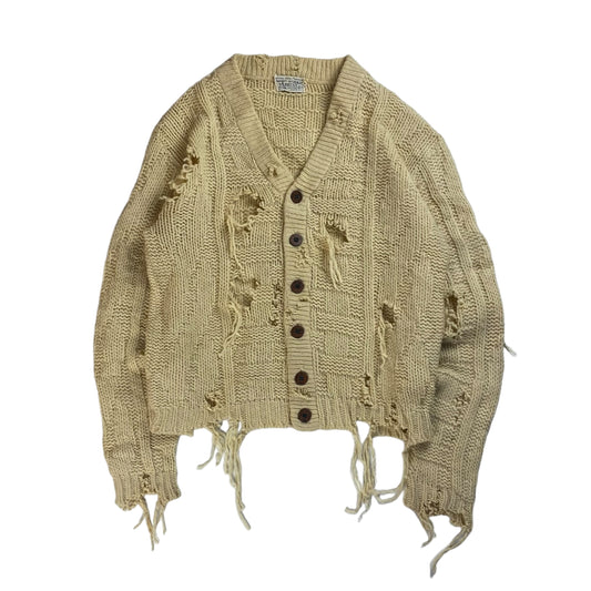 CAMPUS 60s Remake Boro Cable Cardigan Made in USA Size M