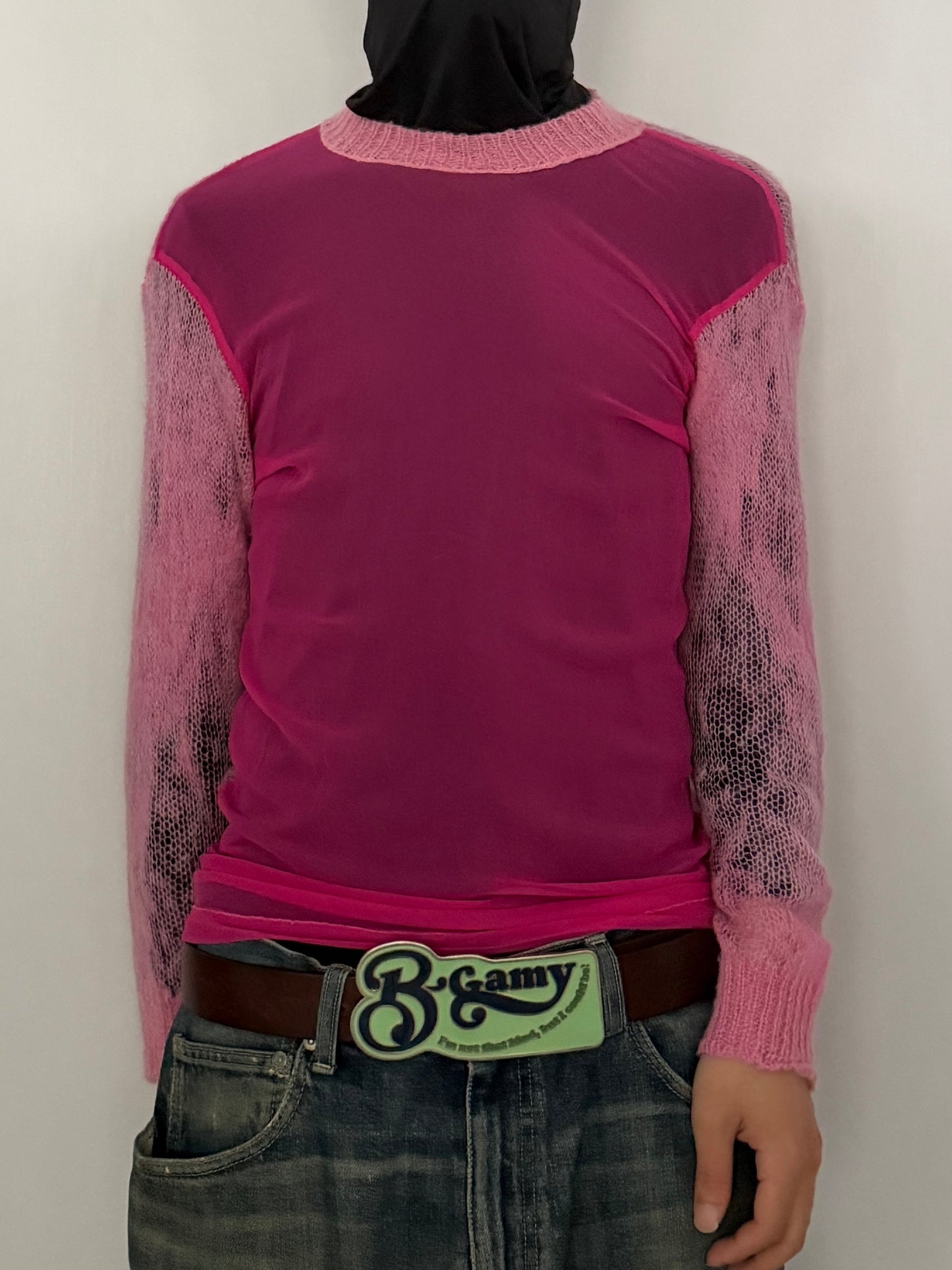 Comme des Garcons tricot Mixed Material Sleeve Shirt Size S