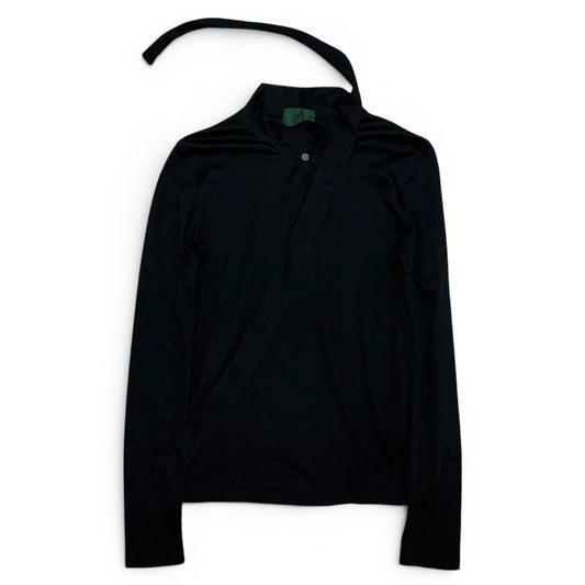 Vintage Junior Gaultier Black Long Sleeve Shirt Size XS