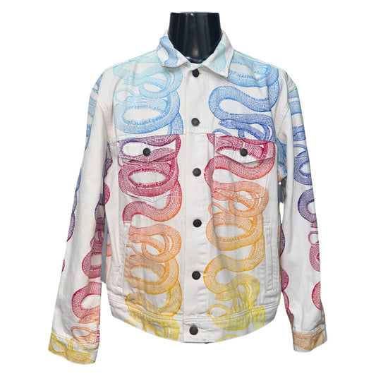 Supreme x Hysteric Glamour 21SS Snake Denim Trucker Jacket