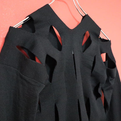 Comme des Garcons Junya Watanabe V-Neck Hole Knit Size S