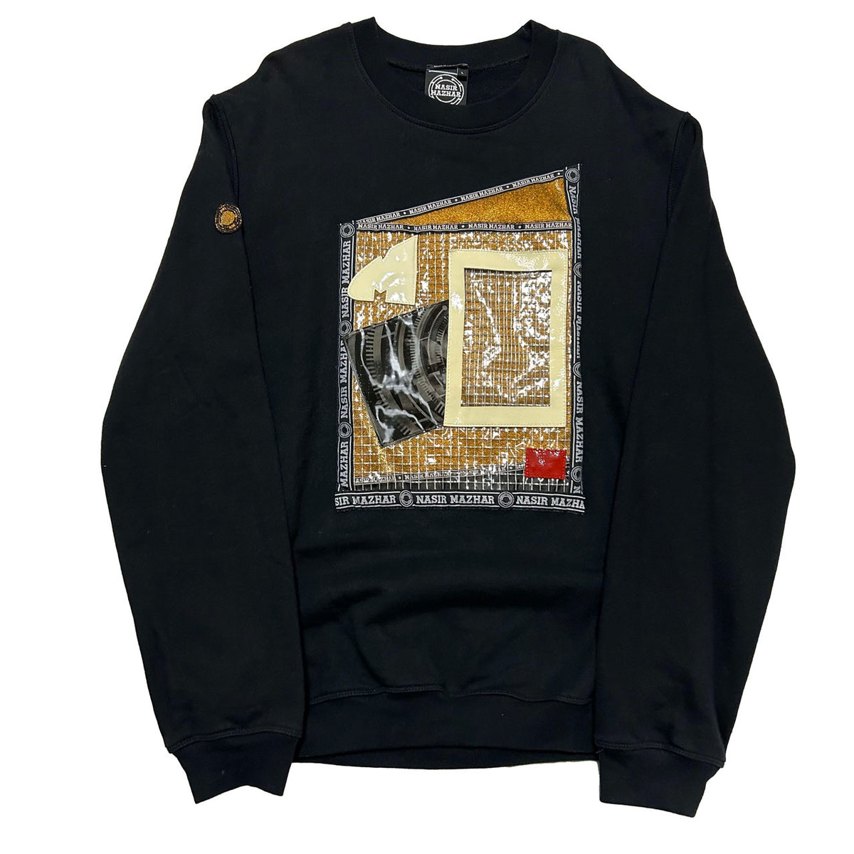 NASIR MAZHAR 2014 Vinyl Pocket Sweatshirt Black Size L
