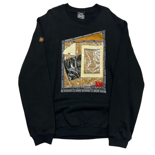 NASIR MAZHAR 2014 Vinyl Pocket Sweatshirt Black Size L