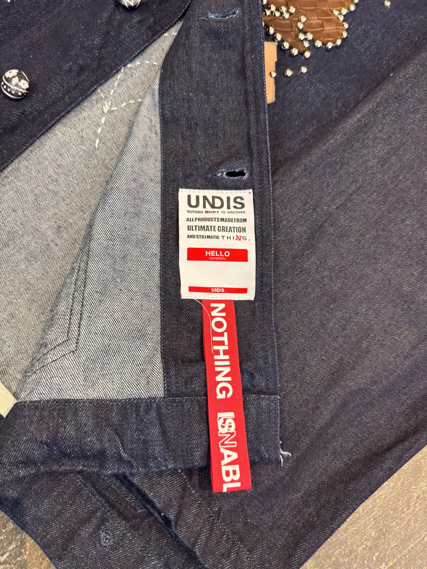 Vintage UNDIS × Rat Indigo Heavy Cotton Sleeve Shirt Size 40