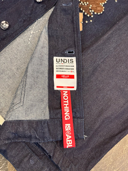Vintage UNDIS × Rat Indigo Heavy Cotton Sleeve Shirt Size 40