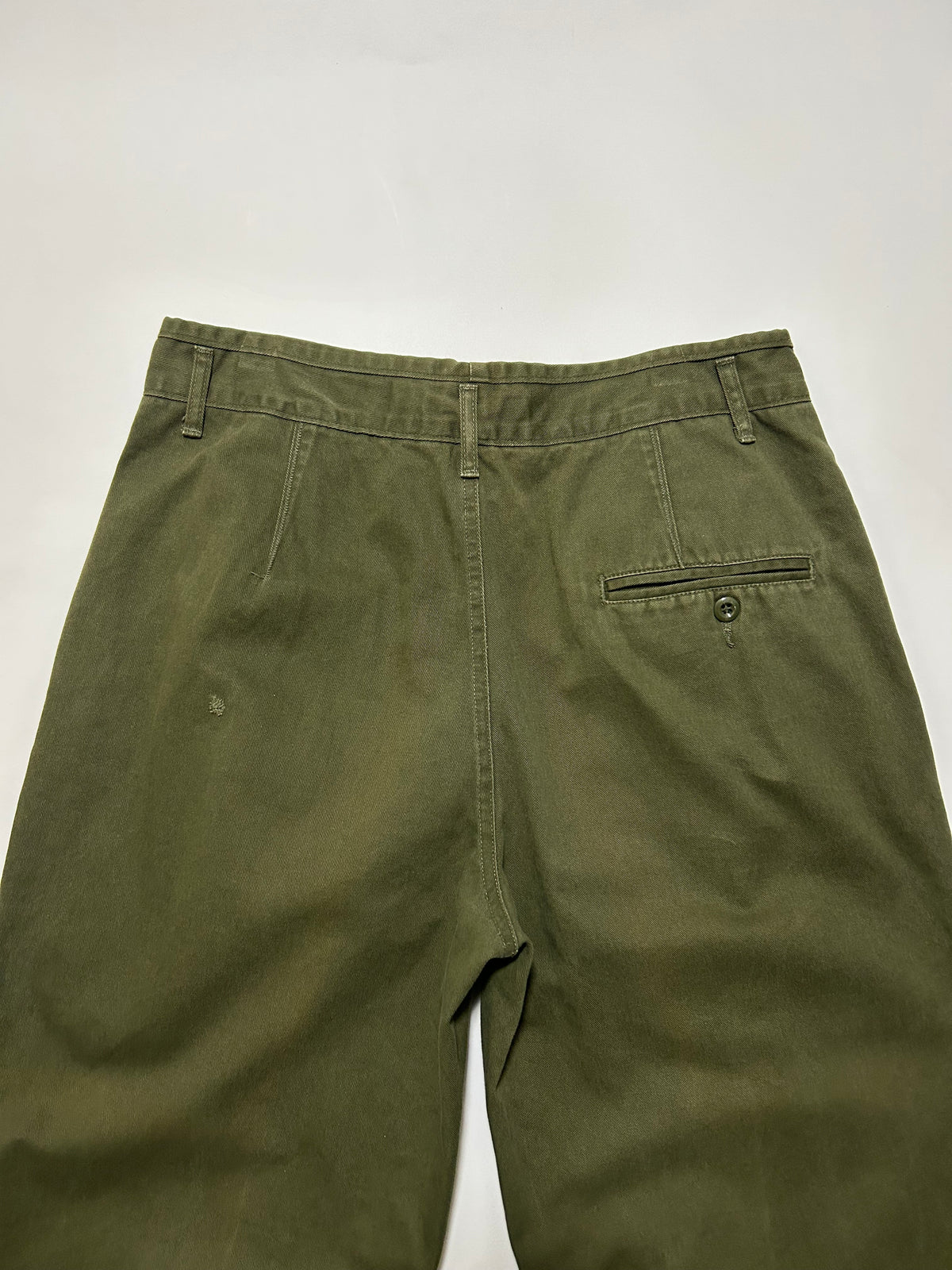 MARITHE FRANCOIS GIRBAUD 80s Olive Chino Trousers Size S