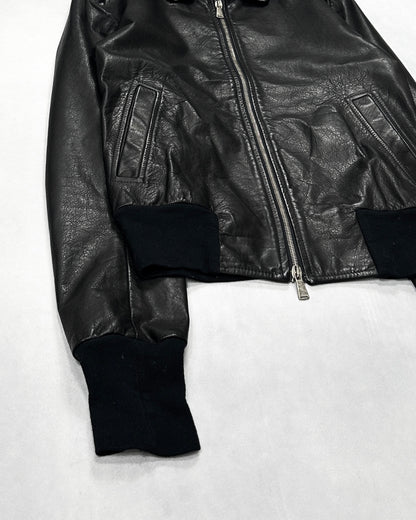 10sei0otto GUIDI Leather Slim Zip Blouson Size 44