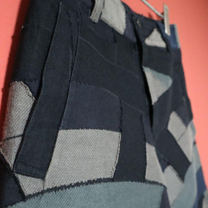 ISSEY MIYAKE 00s Reconstructed Patchwork Pants Black Size 1