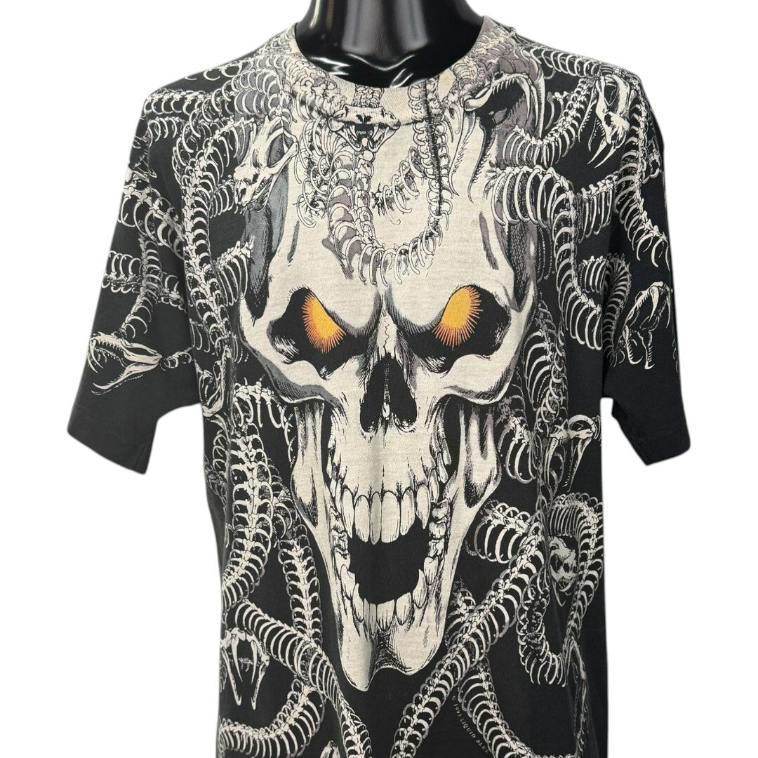 LIQUID BLUE 90s Vintage 1993 Medusa Graphic T-Shirt Size L