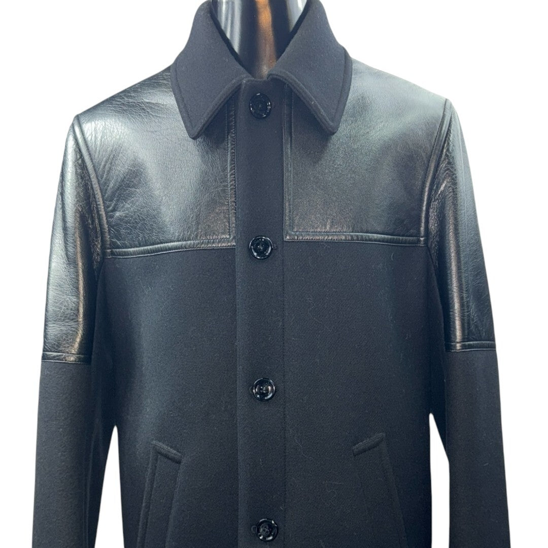 CELINE Leather Panel Combination Jacket Size M
