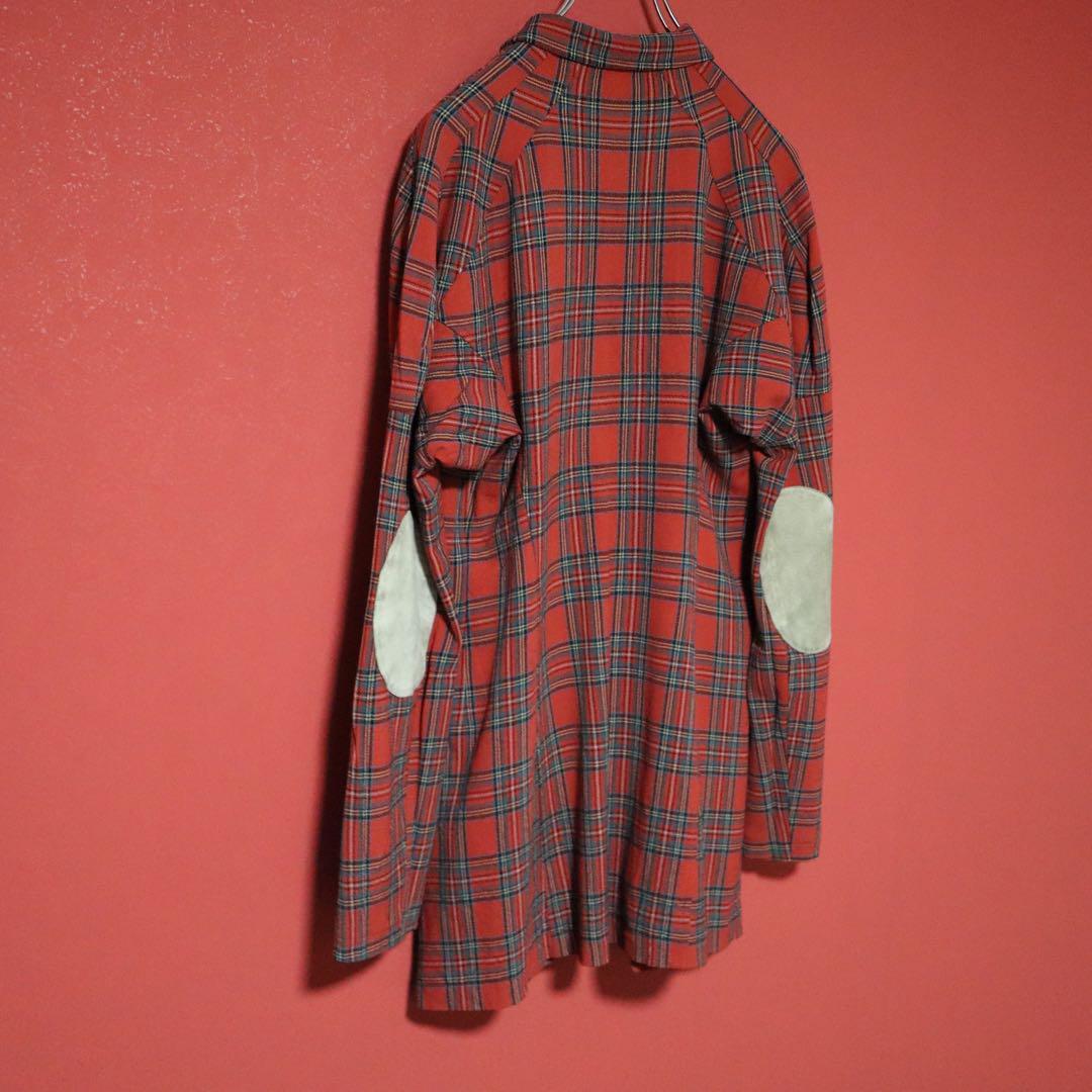 Yohji Yamamoto Red 90s Tartan Check Patch Coat Size FREE