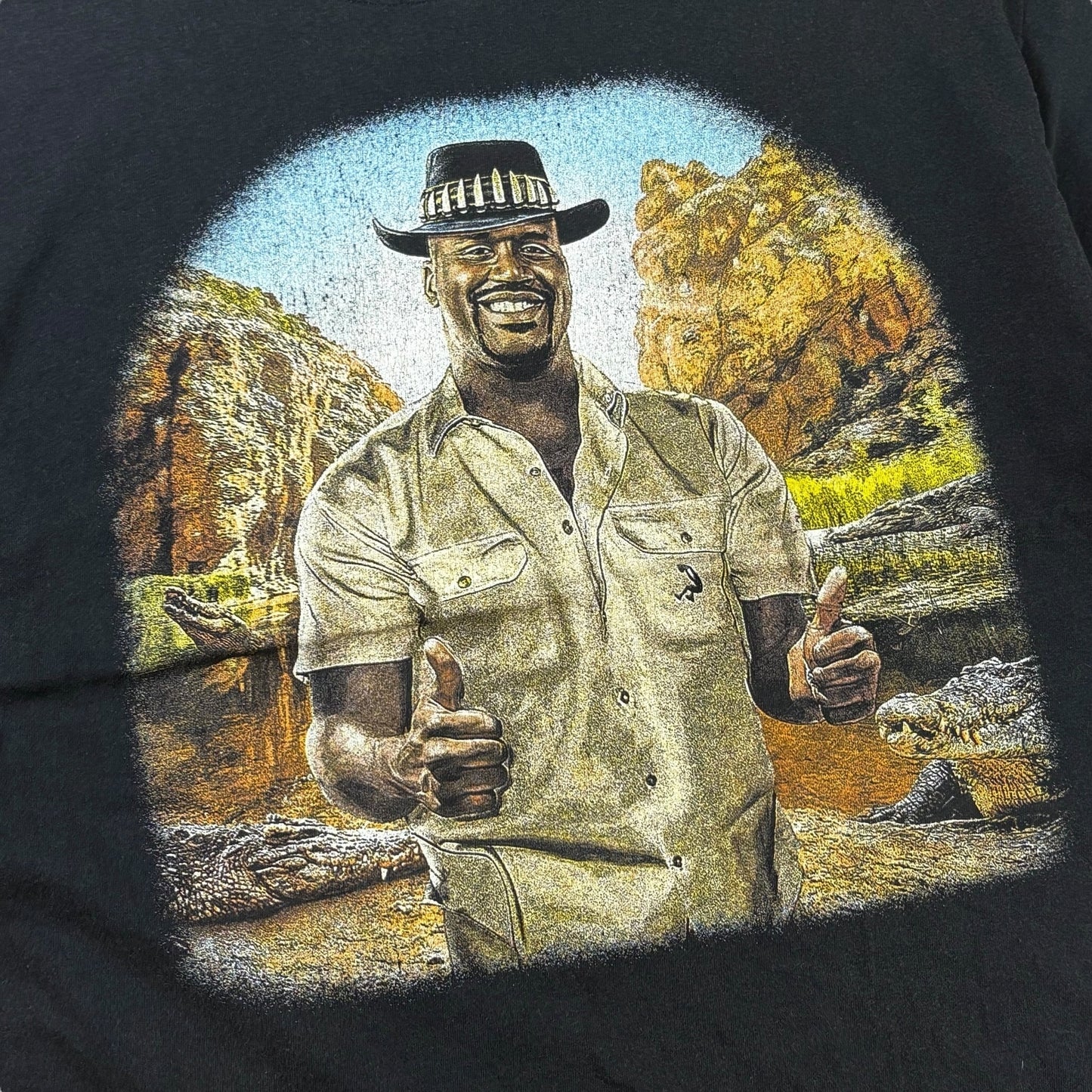 GOAT GREW Print T-Shirt Black Size L