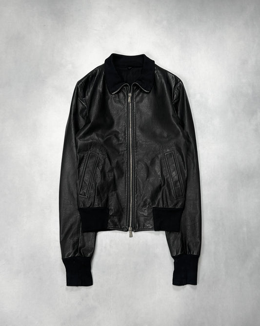 10sei0otto GUIDI Leather Slim Zip Blouson Size 44
