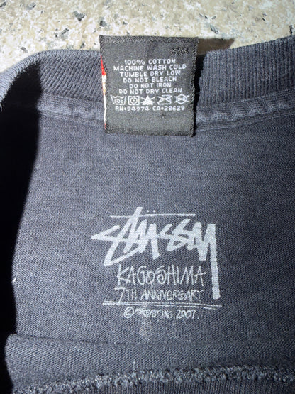STUSSY KAGOSHIMA Chapt 7th Anniv. T-Shirt Black Size M