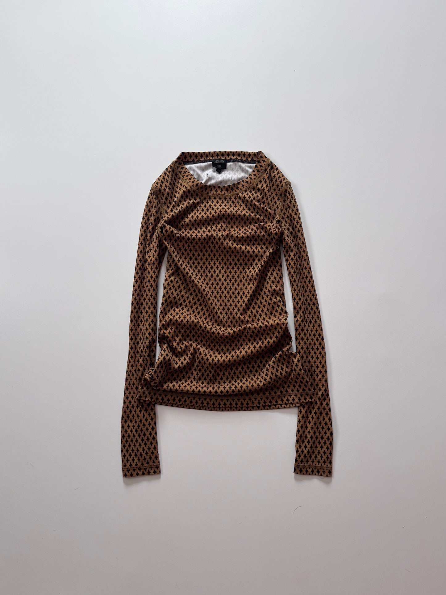 Jean Paul Gaultier Brown Henley Shirt Size XS
