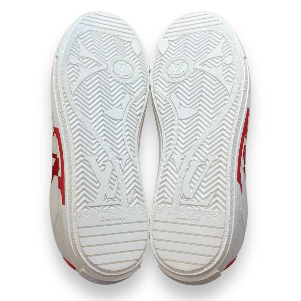 LOUIS VUITTON Charlie Line Sneakers White Red