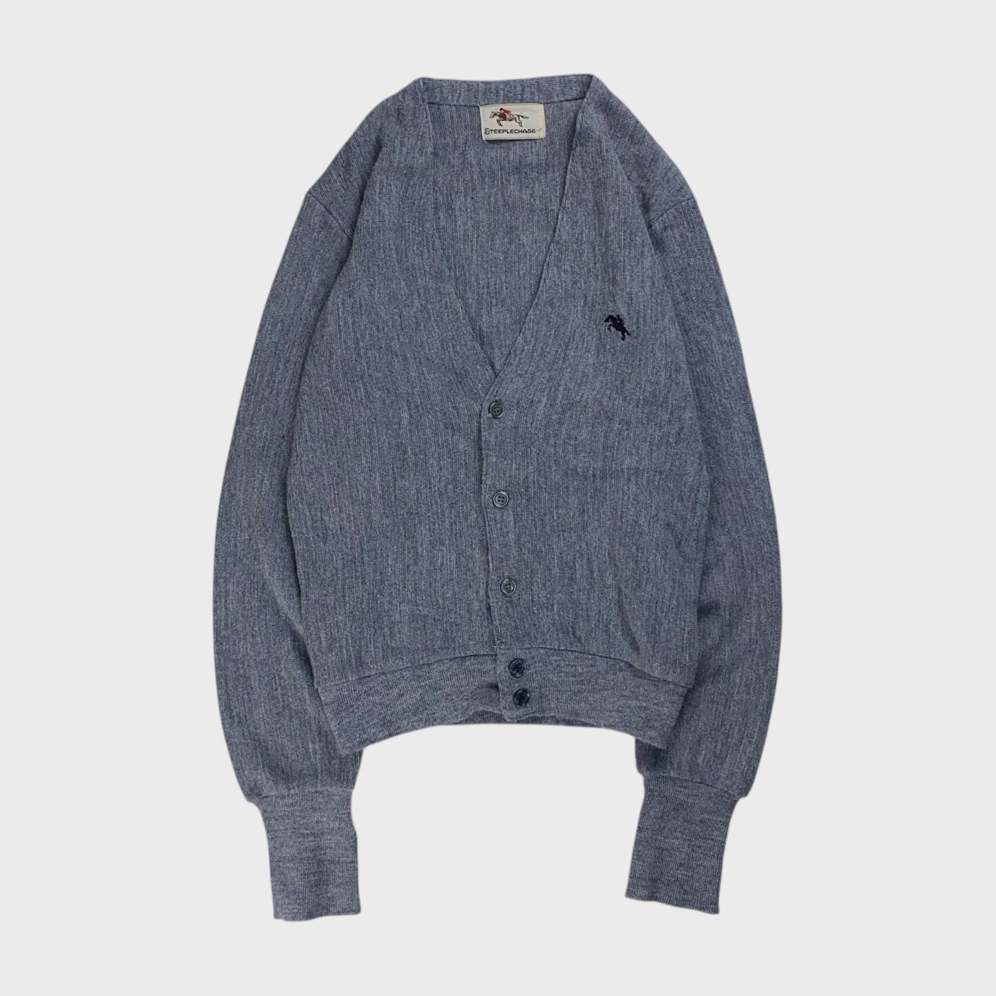 Steeplechase 80s Knit Sweater Gray Size S