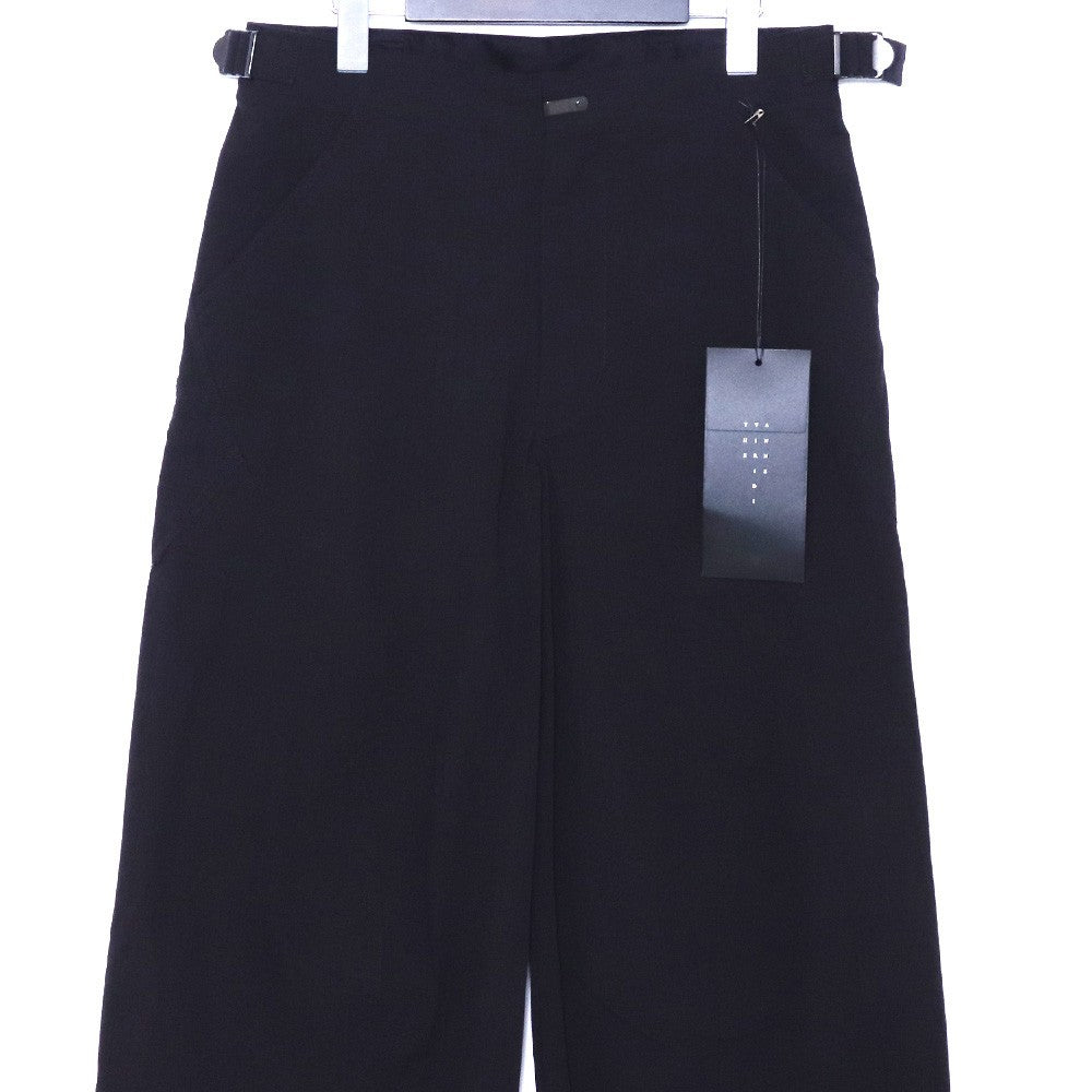 THE VIRIDI-ANNE 25SS Ripstop Wide Trousers Black Size 1