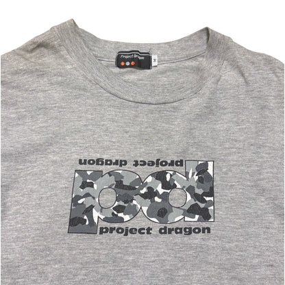 Vintage 90's PROJECT DRAGON T-Shirt Gray Size M