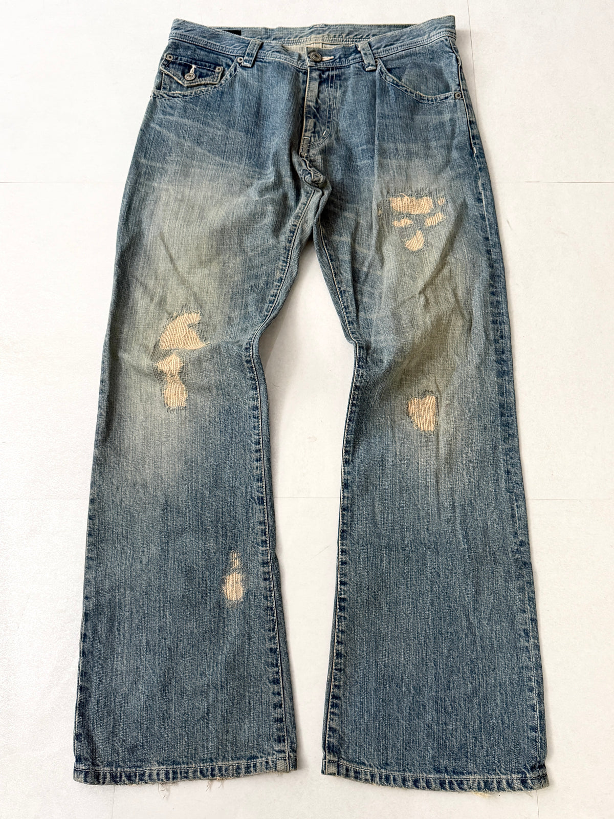 TETE HOMME Damaged Wide Pants Size LL