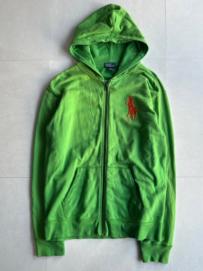 Polo Ralph Lauren Green Big Pony Zip Hoodie Size XL