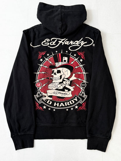 Ed Hardy Skull Design Zip Hoodie Size XXL