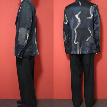 Fendi Silk-Blend Patterned 2-Button Tailored Jacket Size 48