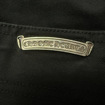 CHROME HEARTS Black Silver 925 Double Work Pants Size 32