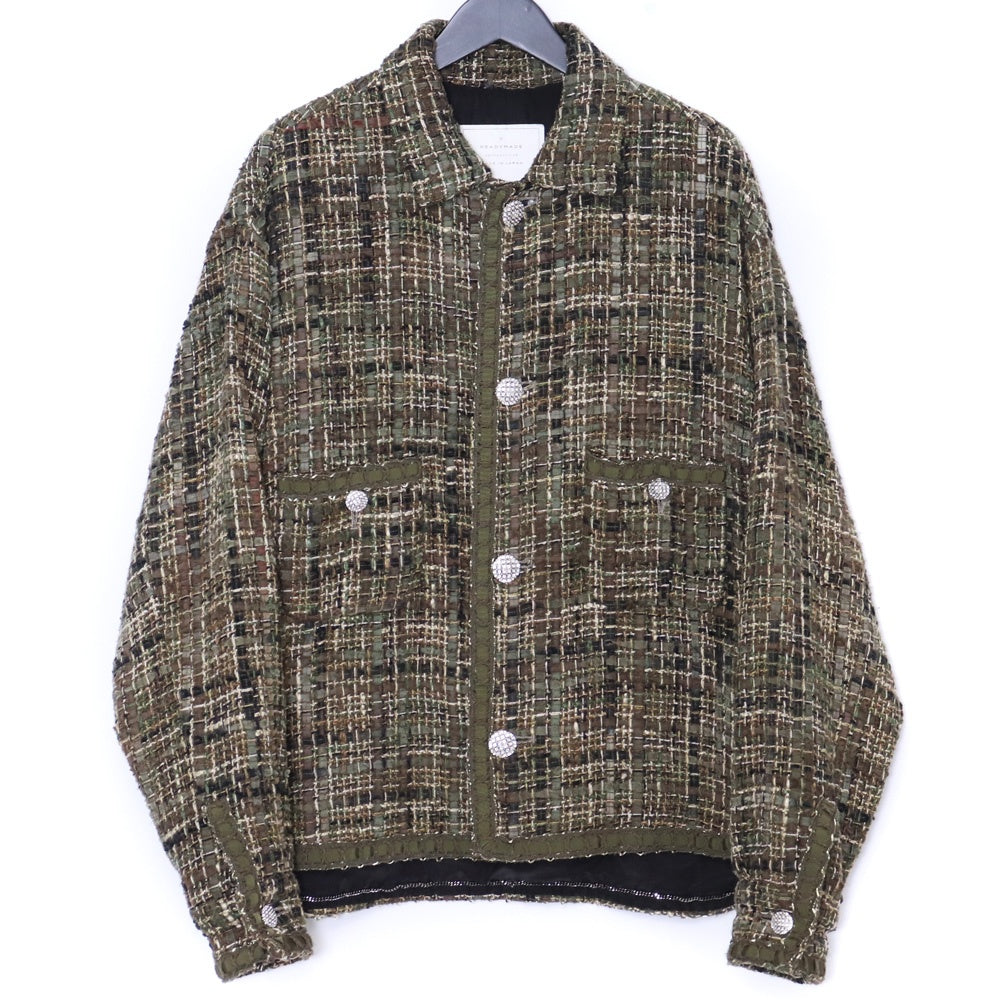 READYMADE 21AW Khaki Tweed Shirt Jacket Size 1
