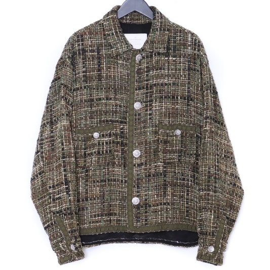 READYMADE 21AW Khaki Tweed Shirt Jacket Size 1