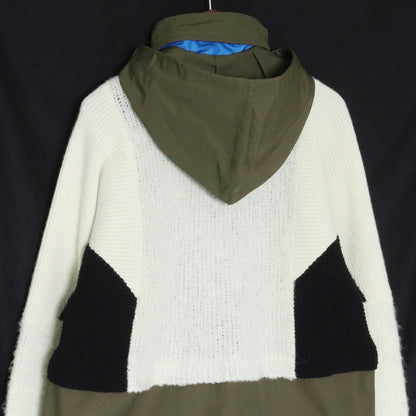 SACAI 21AW Wool Knit Alpaca Blend Docking Jacket Size 1