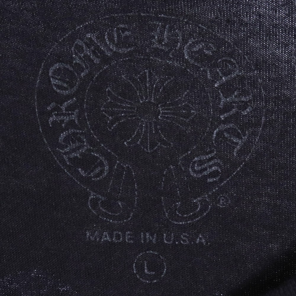 CHROME HEARTS DBL FLRL Long Sleeve T-Shirt Black Size L